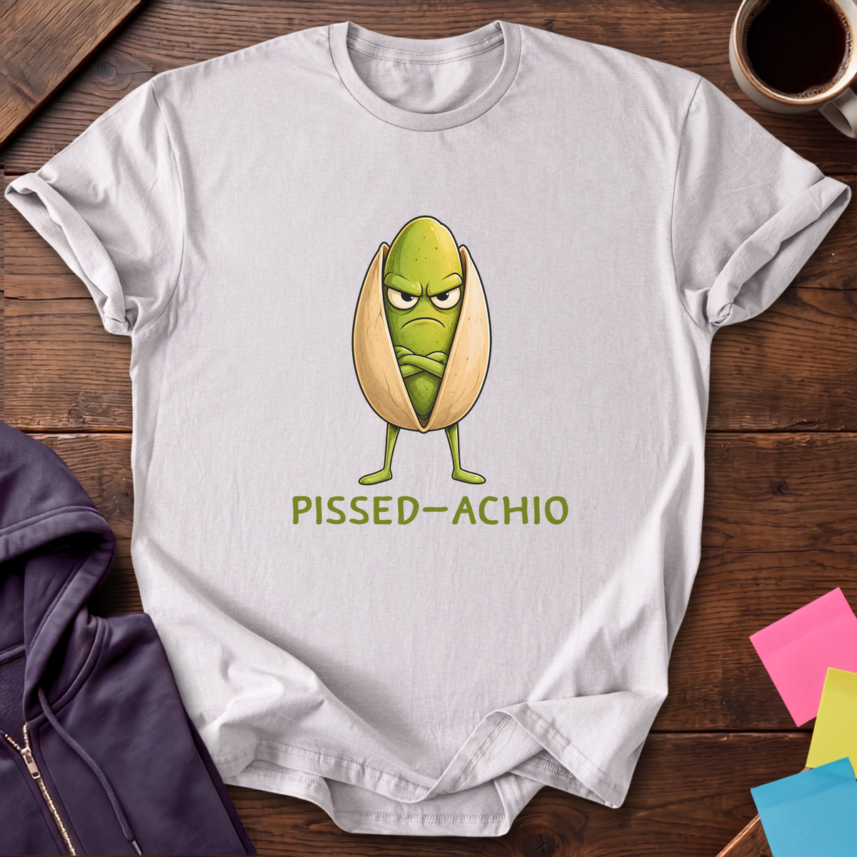 Pissed Off Pistachio T-Shirt — Ice Grey