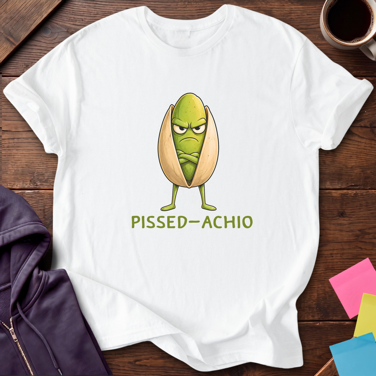 Pissed Off Pistachio T-Shirt — White