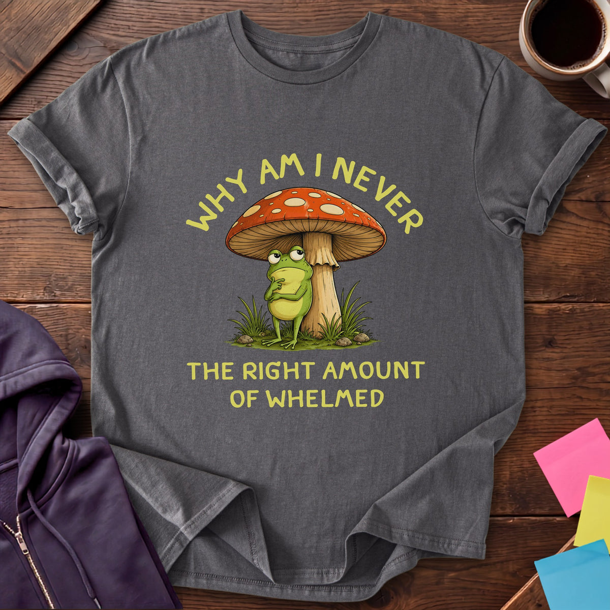 Right Amount Of Whelmed T-Shirt — Charcoal