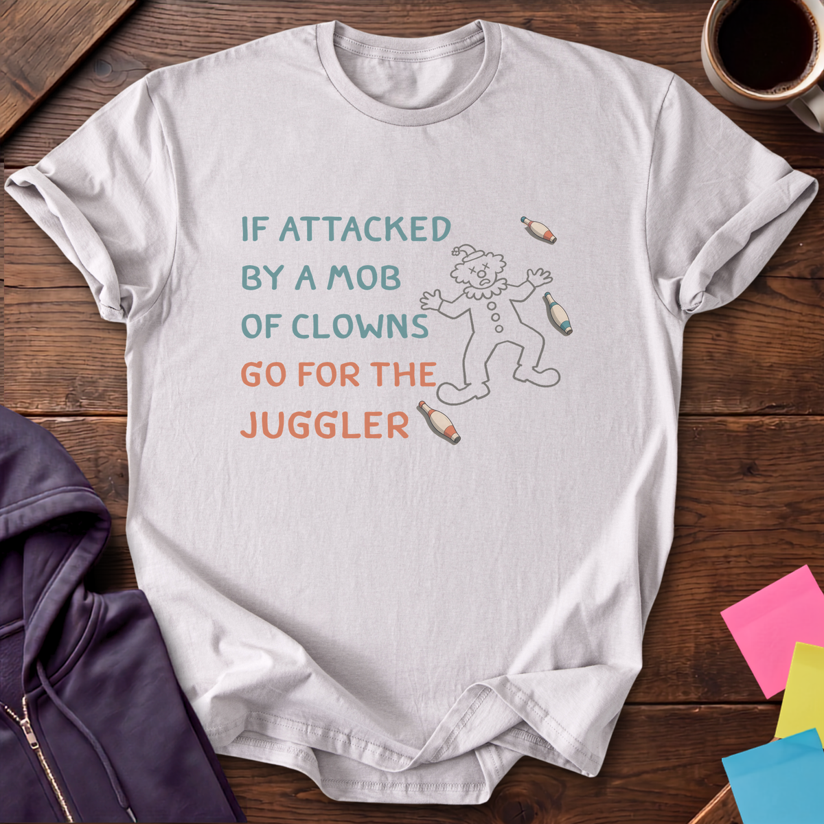 Send In The Clowns T-Shirt — Ice Grey