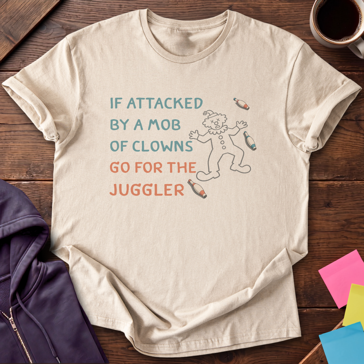 Send In The Clowns T-Shirt — Sand