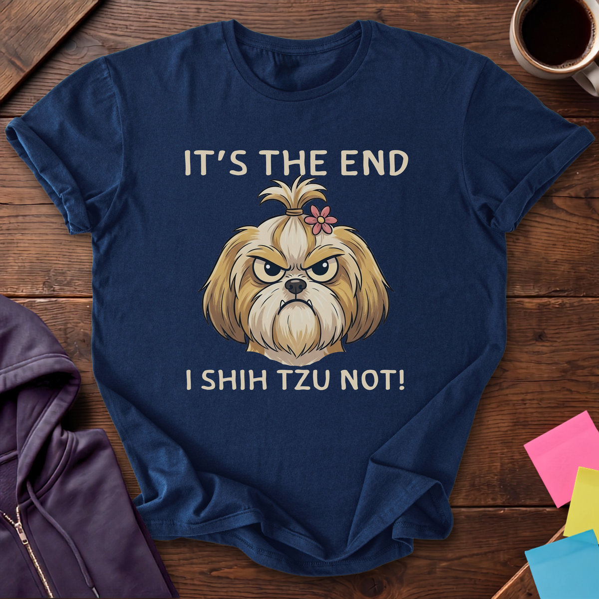 Shih Tzu Not T-Shirt — Navy