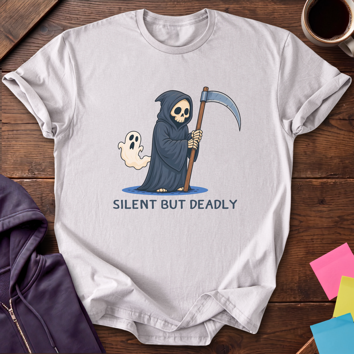 Silent But Deadly T-Shirt — Ice Grey