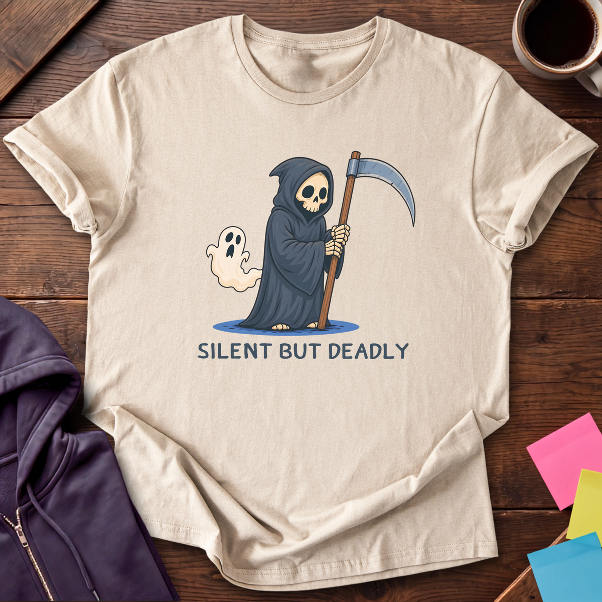 Silent But Deadly T-Shirt — Sand