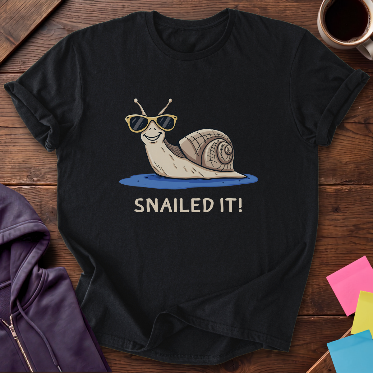 Snailed It T-Shirt — Black