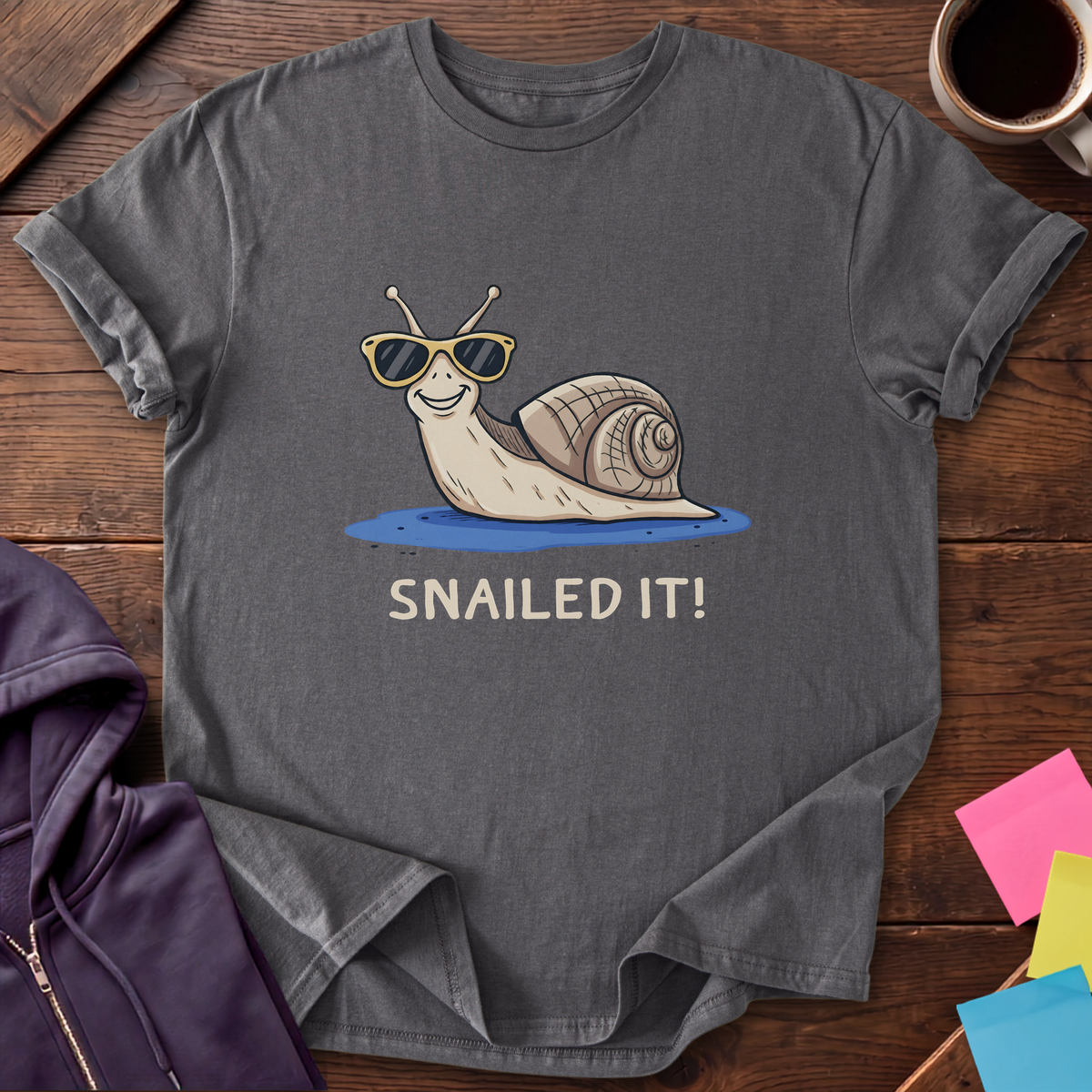 Snailed It T-Shirt — Charcoal
