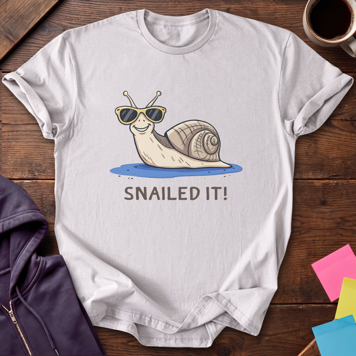 Snailed It T-Shirt — Ice Grey