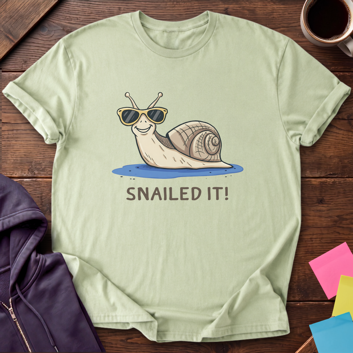 Snailed It T-Shirt — Pistachio