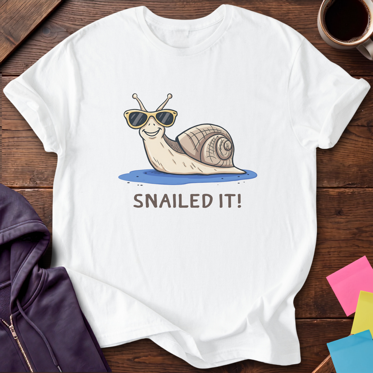 Snailed It T-Shirt — White
