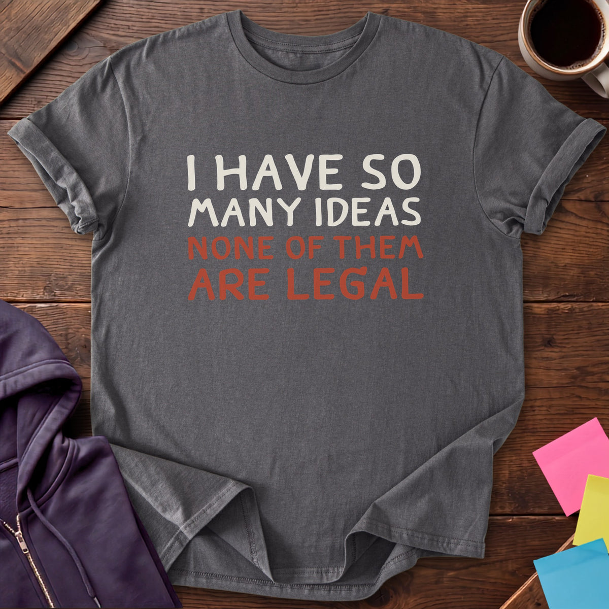 So Many Ideas T-Shirt — Charcoal
