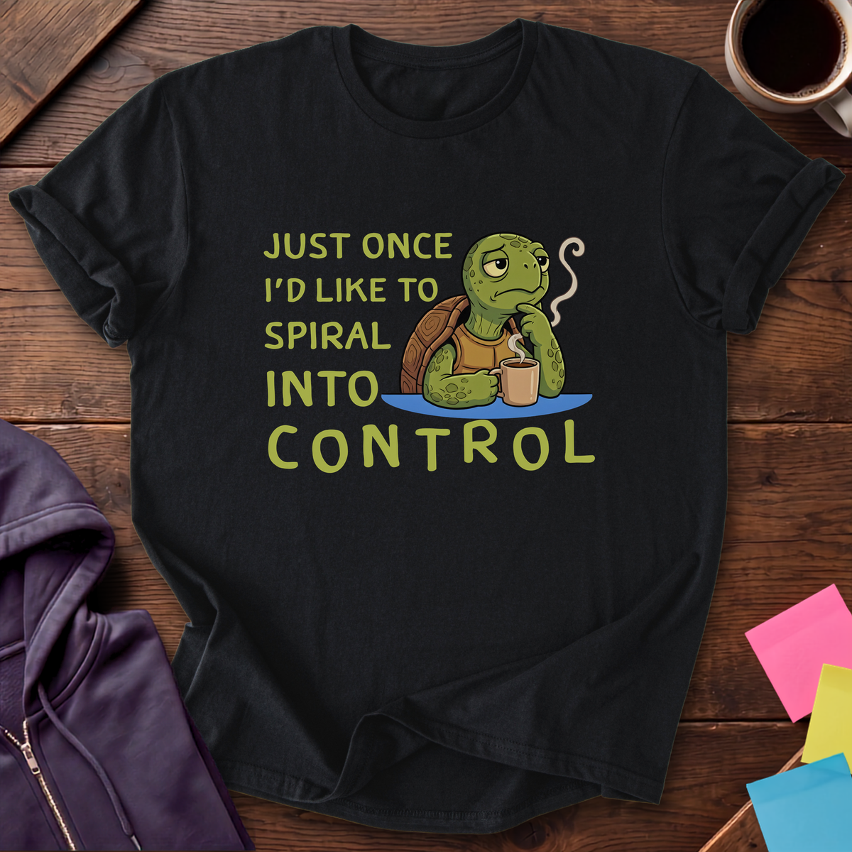 Spiral Into Control T-Shirt — Black