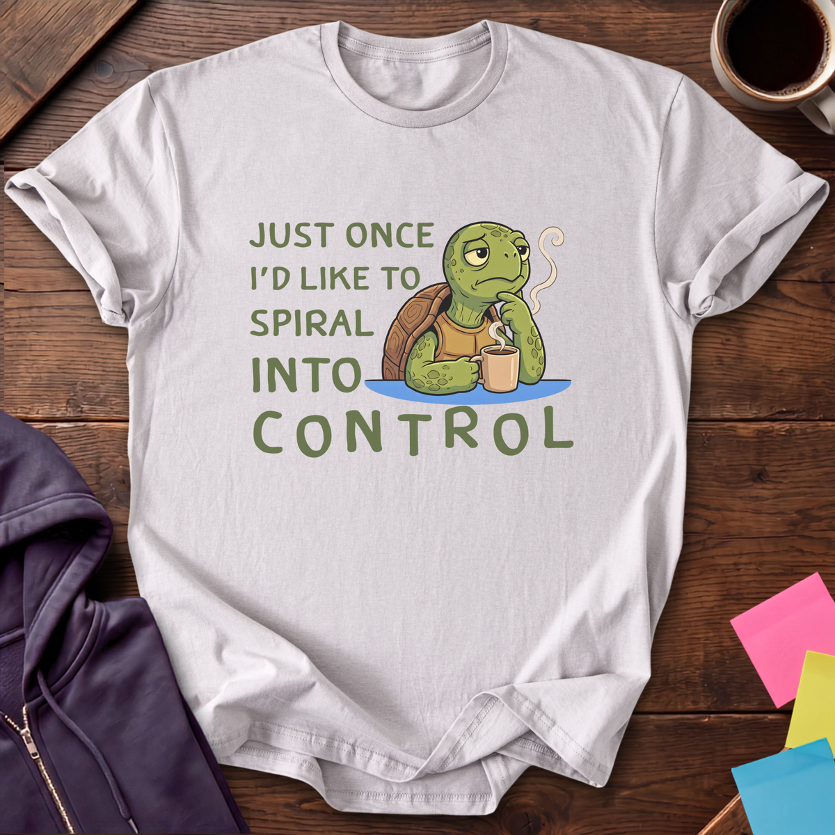 Spiral Into Control T-Shirt — Ice Grey