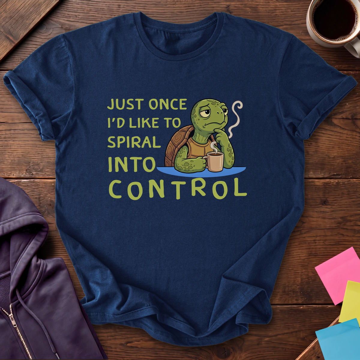 Spiral Into Control T-Shirt — Navy