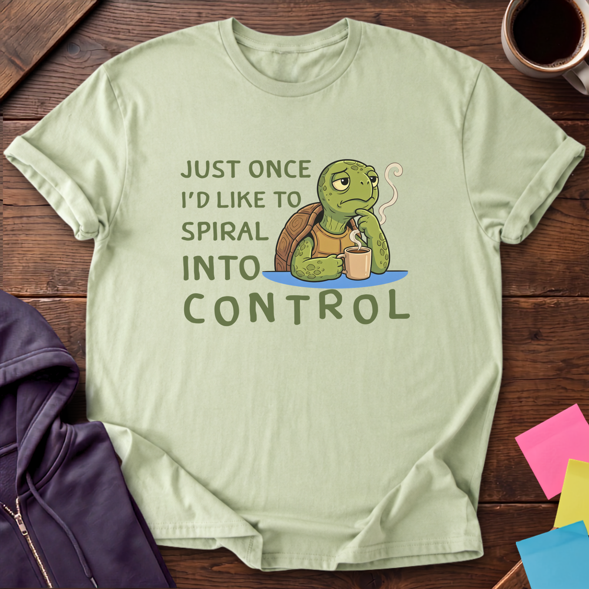 Spiral Into Control T-Shirt — Pistachio