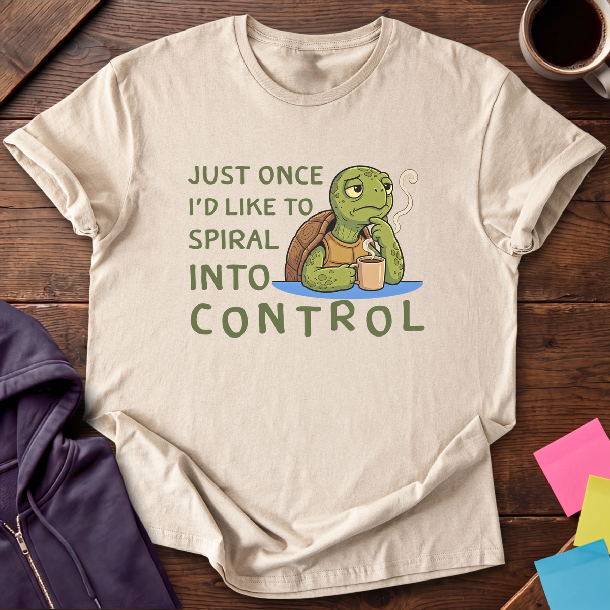Spiral Into Control T-Shirt — Sand
