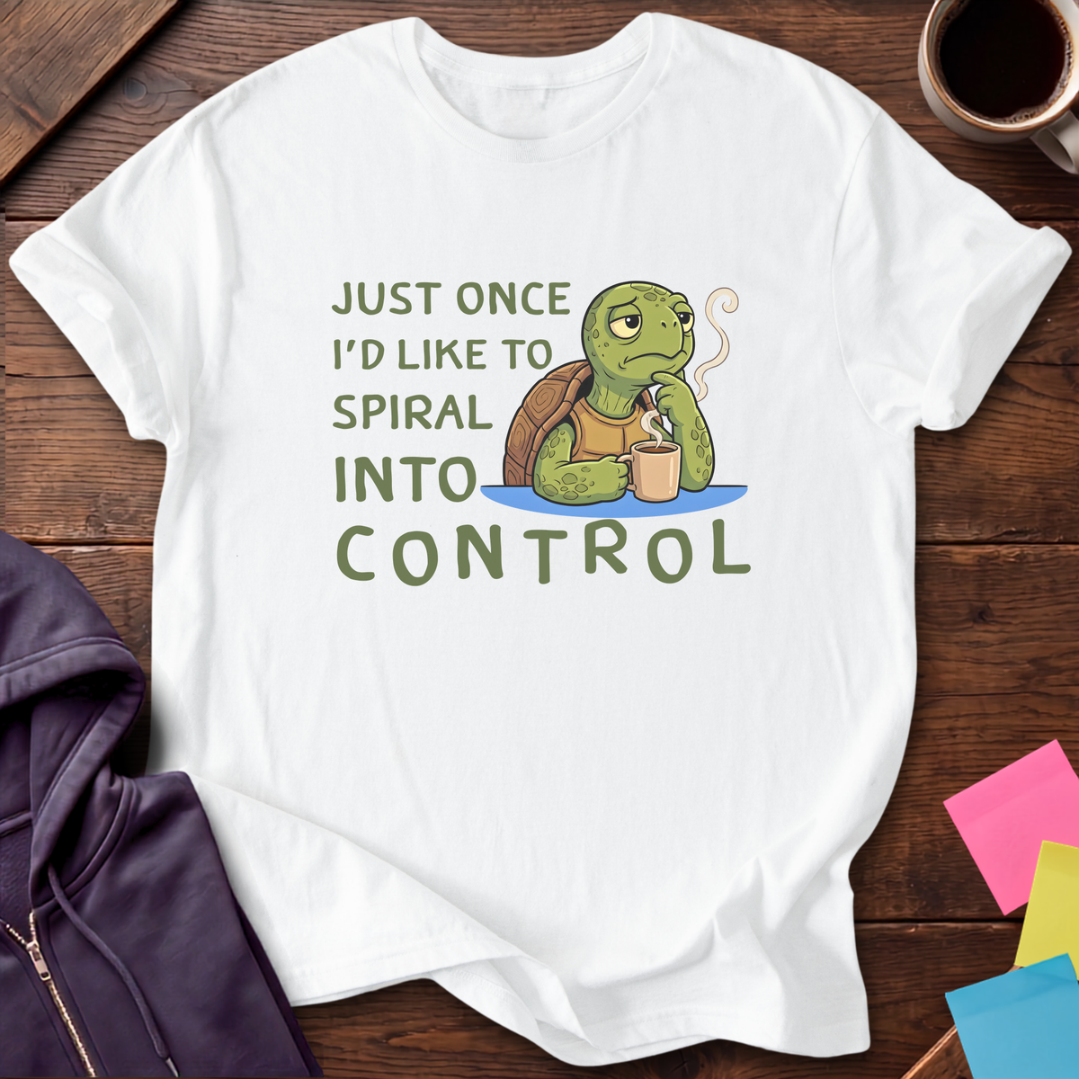 Spiral Into Control T-Shirt — White