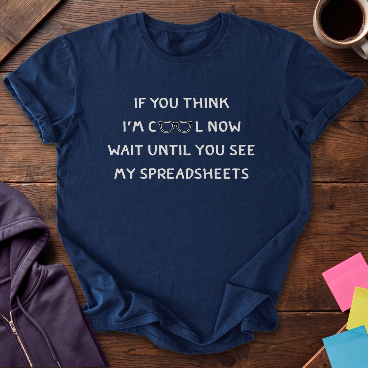 Spreadsheet Enthusiast T-Shirt — Navy