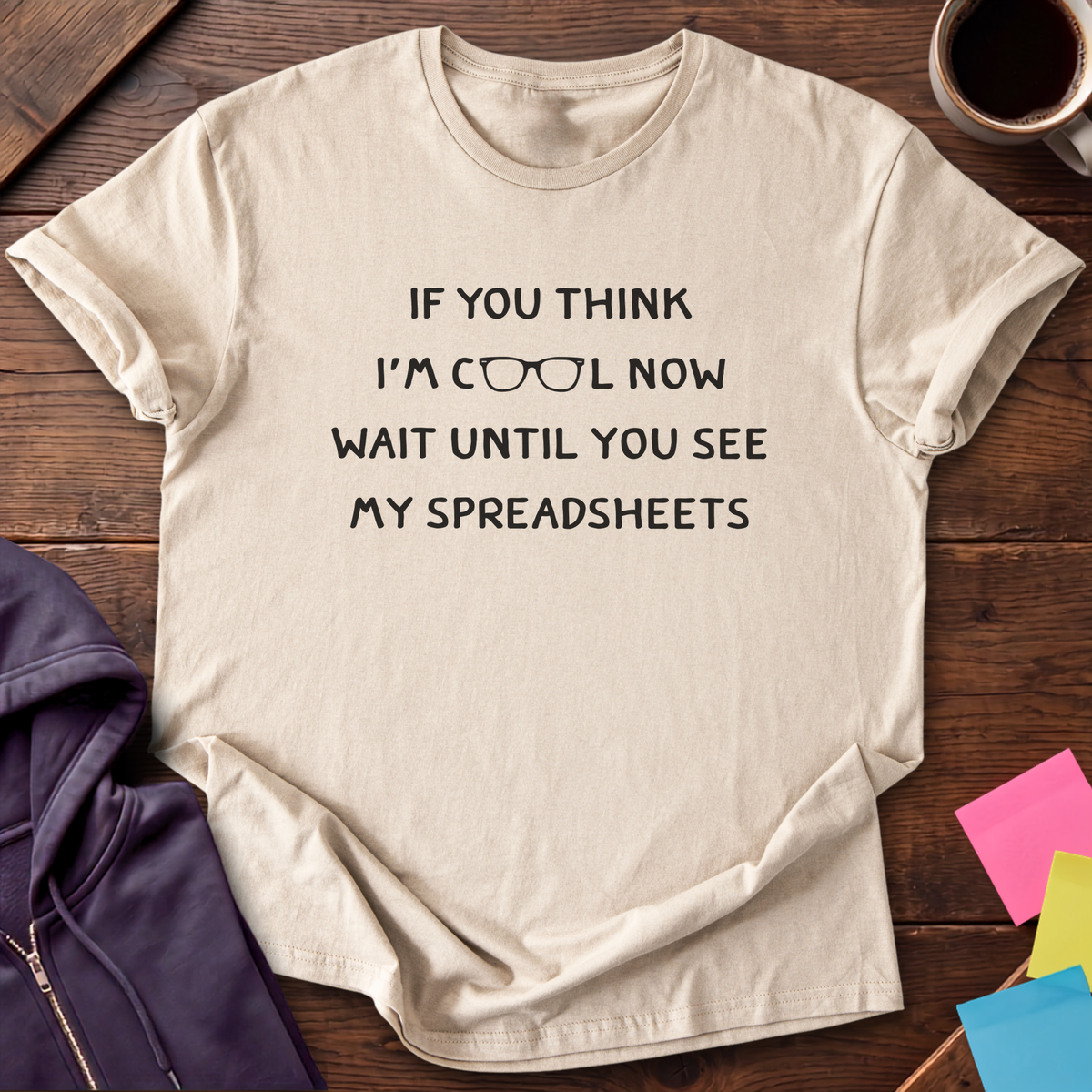 Spreadsheet Enthusiast T-Shirt — Sand