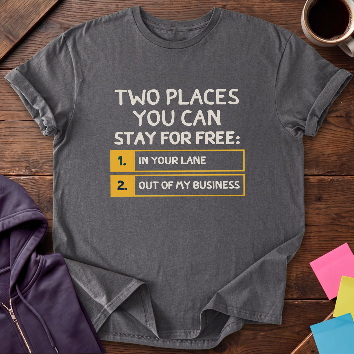 Stay For Free T-Shirt — Charcoal