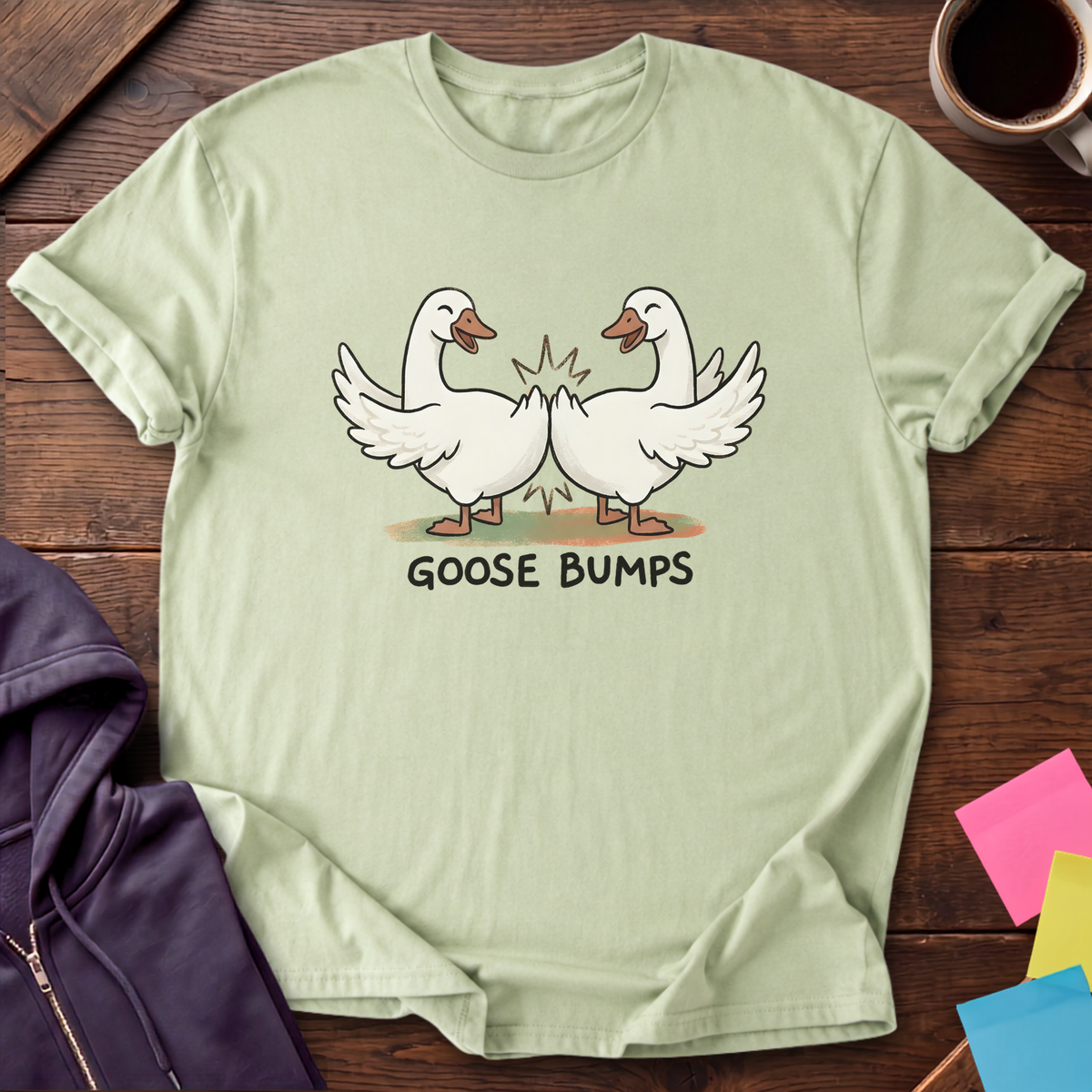 Suspicious Goose T-Shirt — Pistachio