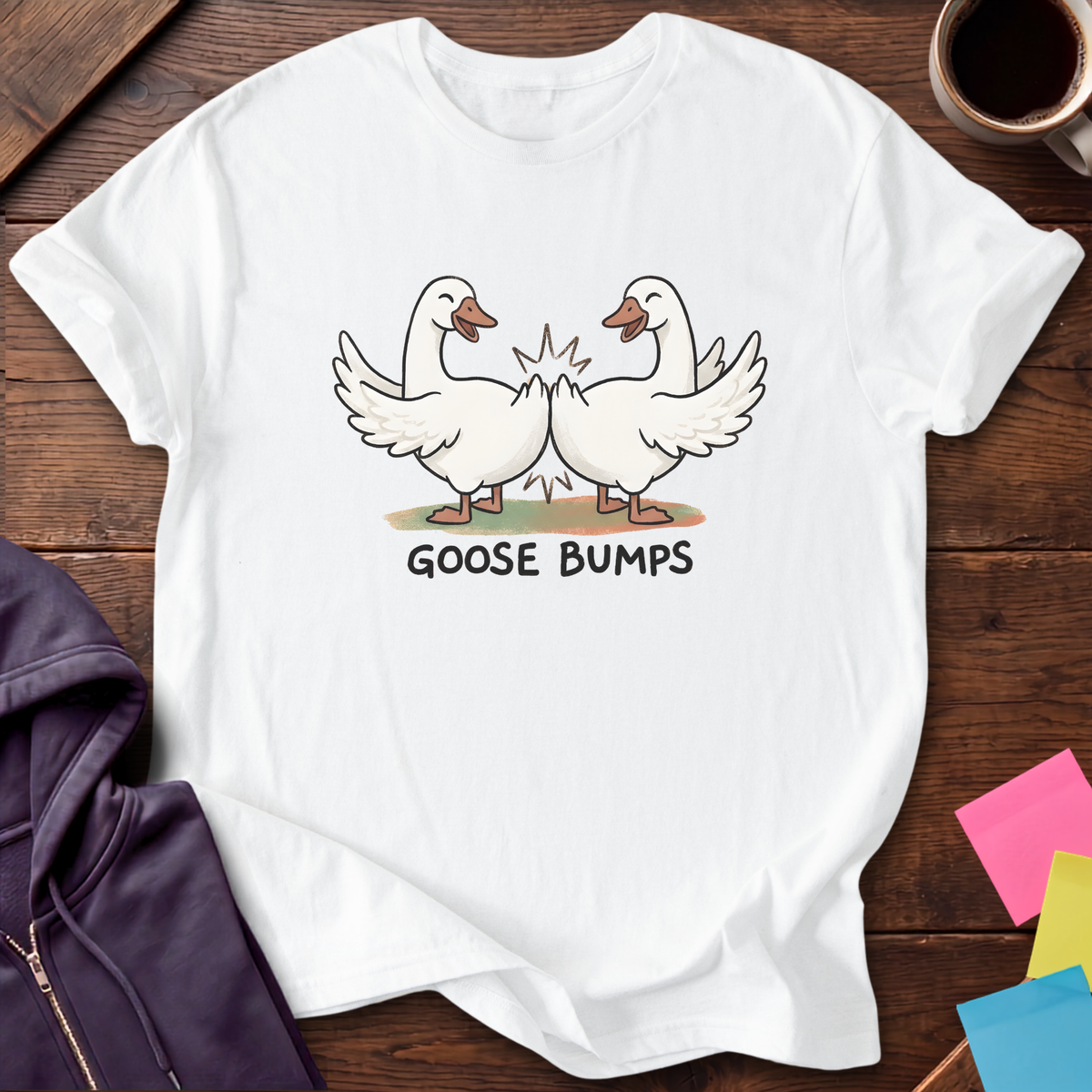 Suspicious Goose T-Shirt — White