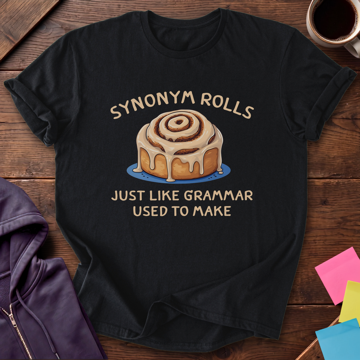 Synonym Rolls T-Shirt — Black