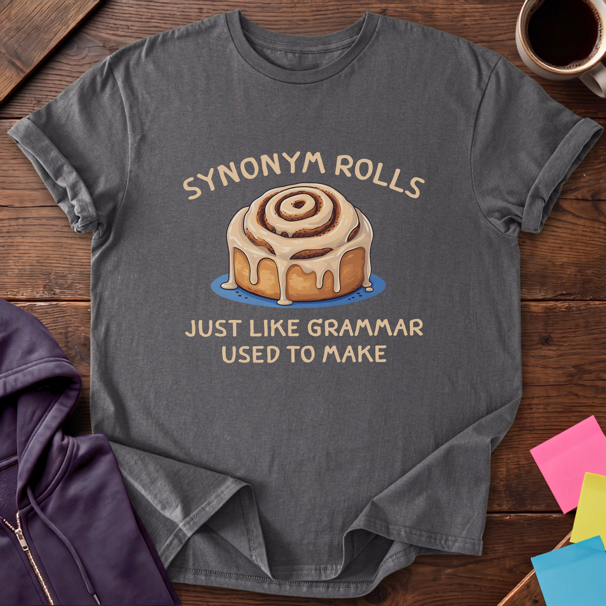 Synonym Rolls T-Shirt — Charcoal