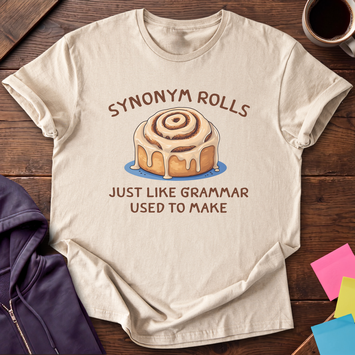 Synonym Rolls T-Shirt — Sand