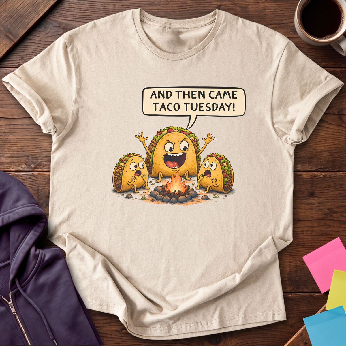 Taco Tuesday T-Shirt — Sand