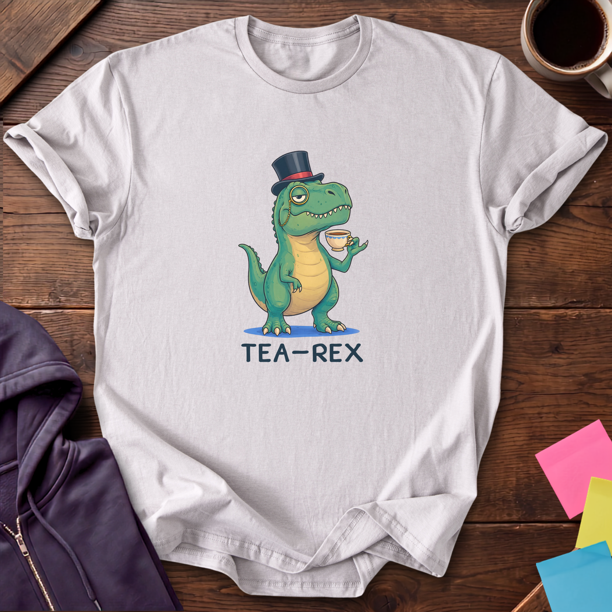 Tea Rex T-Shirt — Ice Grey