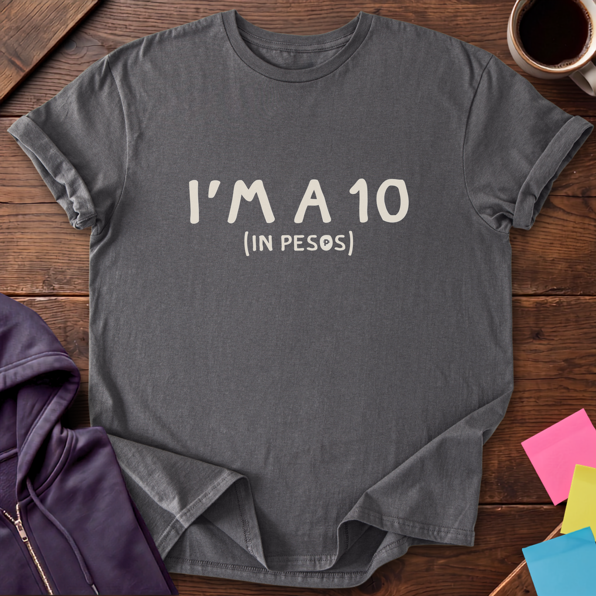 Ten Pesos T-Shirt — Charcoal