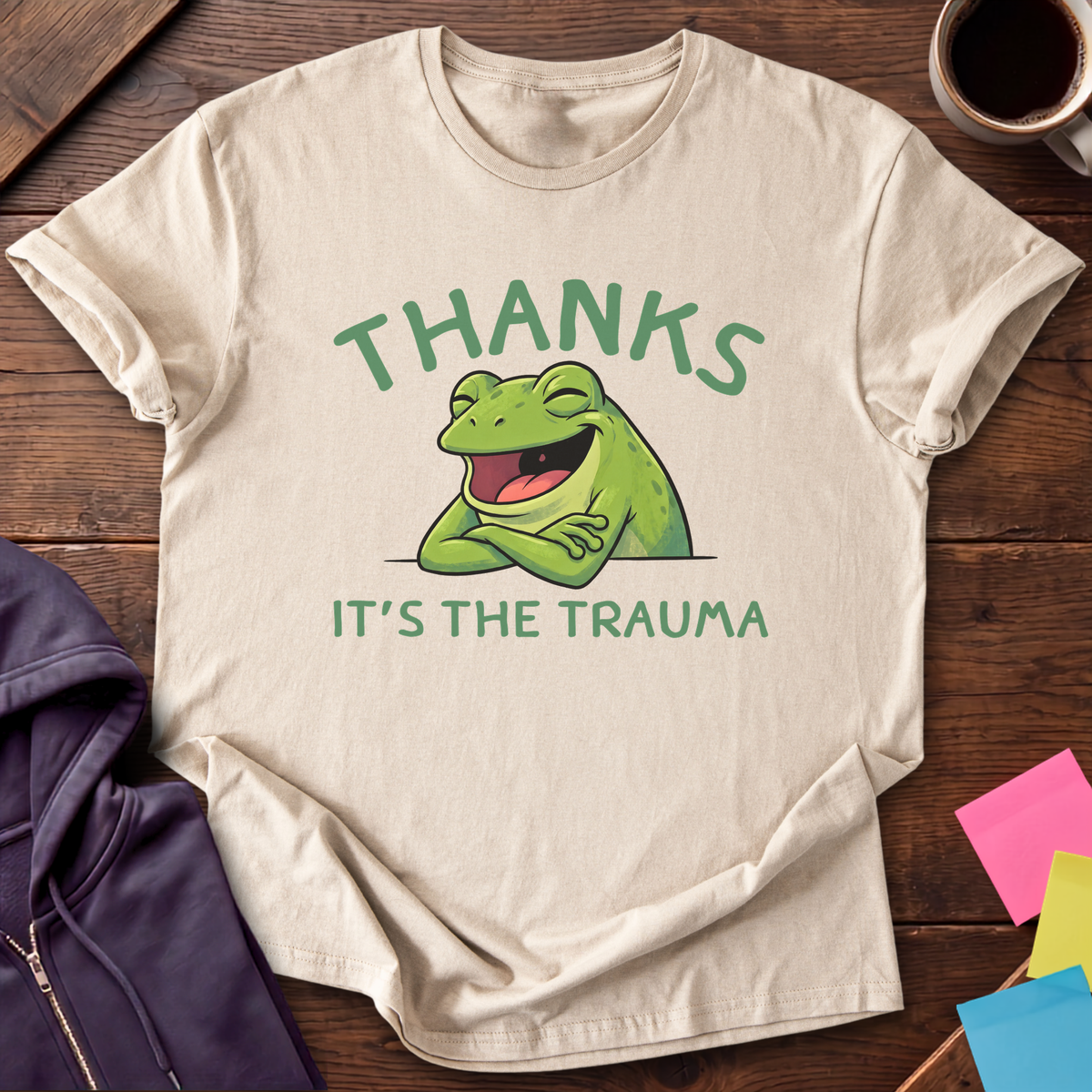 Thanks Trauma T-Shirt — Sand