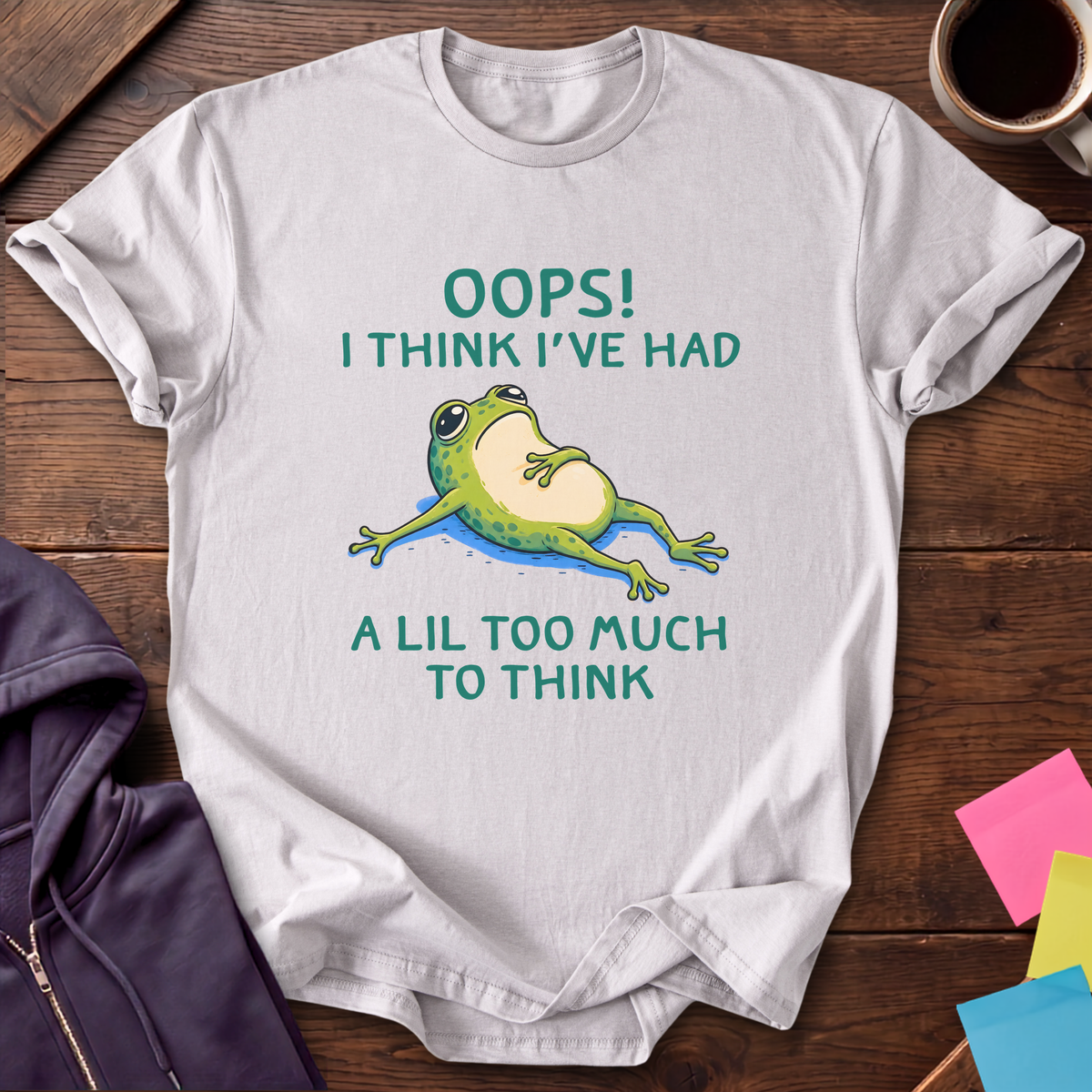 Too Much To Think T-Shirt — Ice Grey
