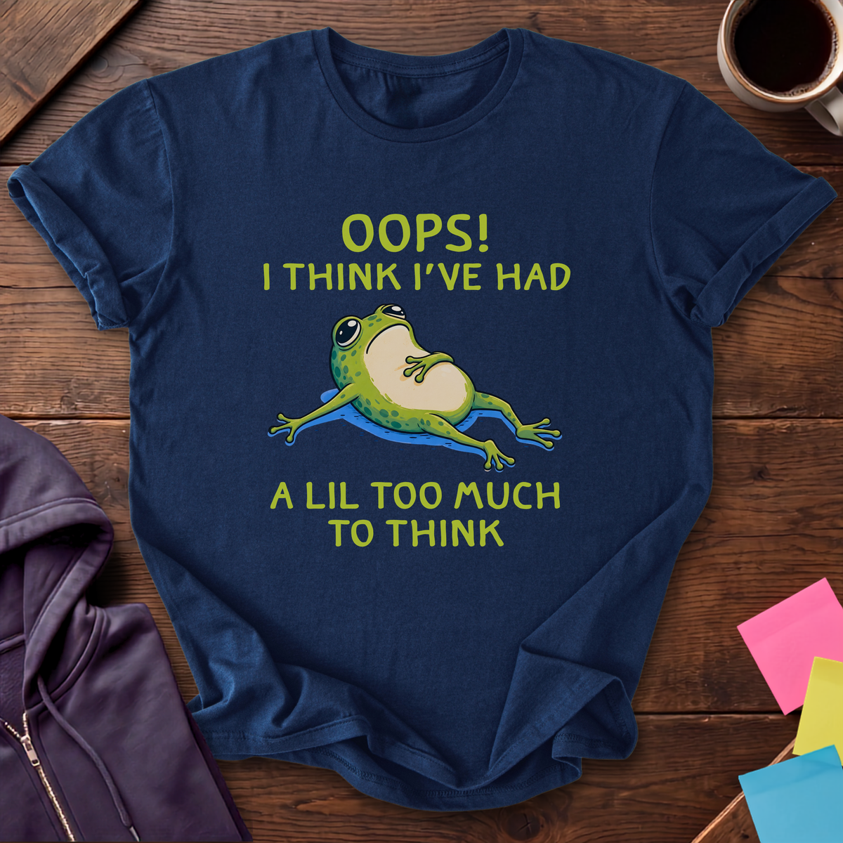 Too Much To Think T-Shirt — Navy