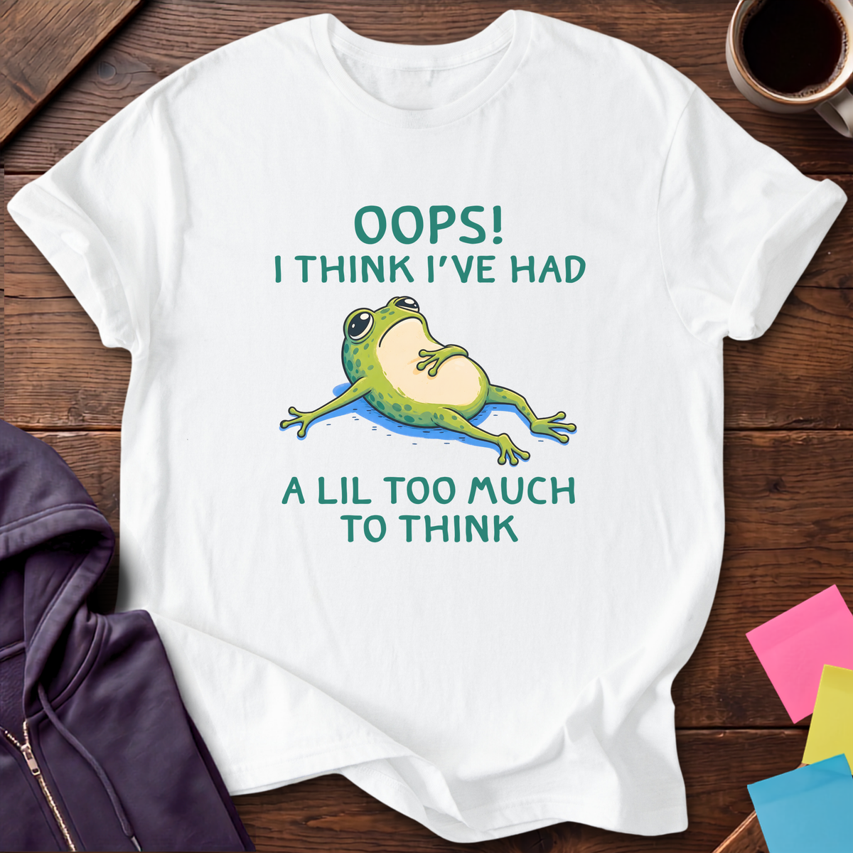 Too Much To Think T-Shirt — White