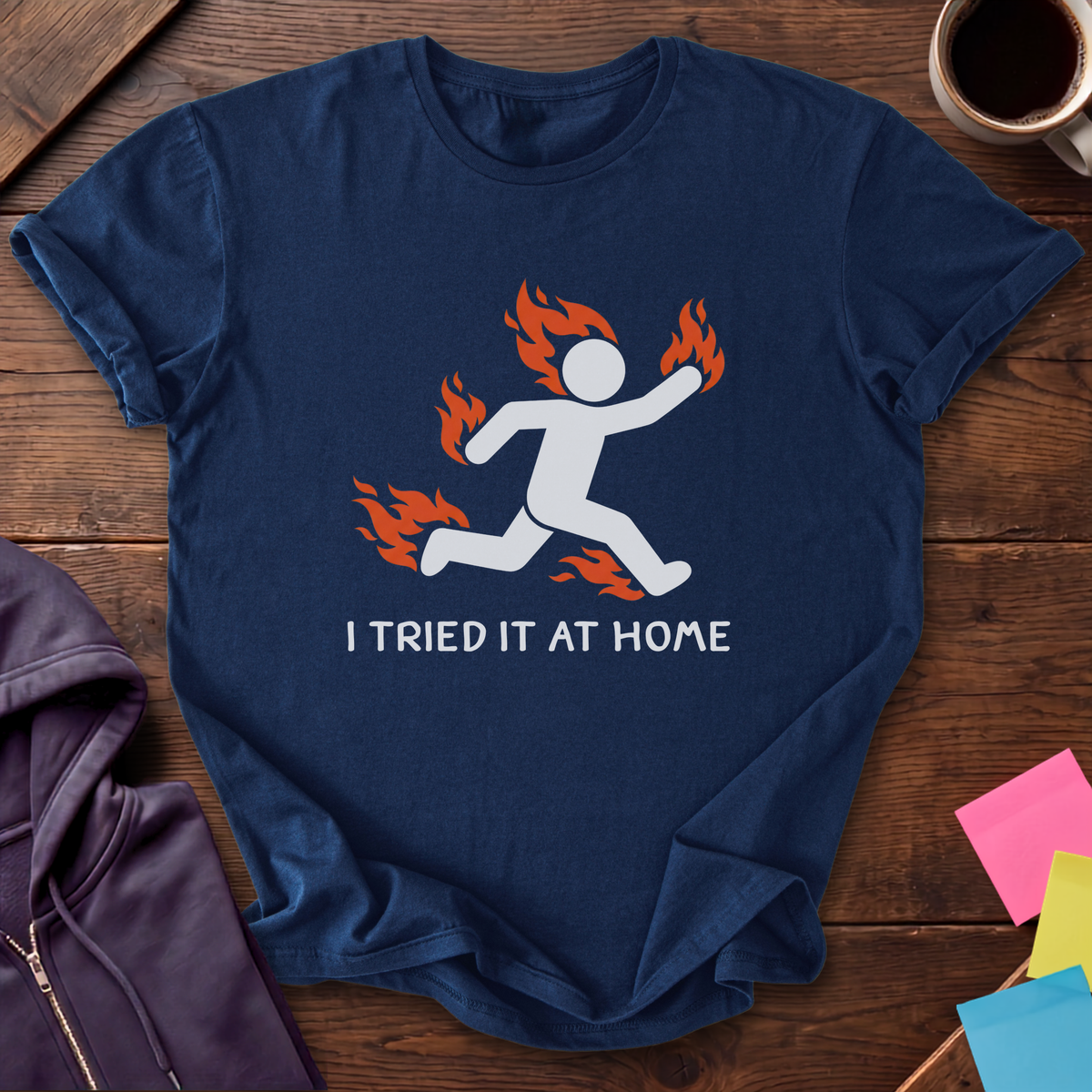 Tried It At Home T-Shirt — Navy