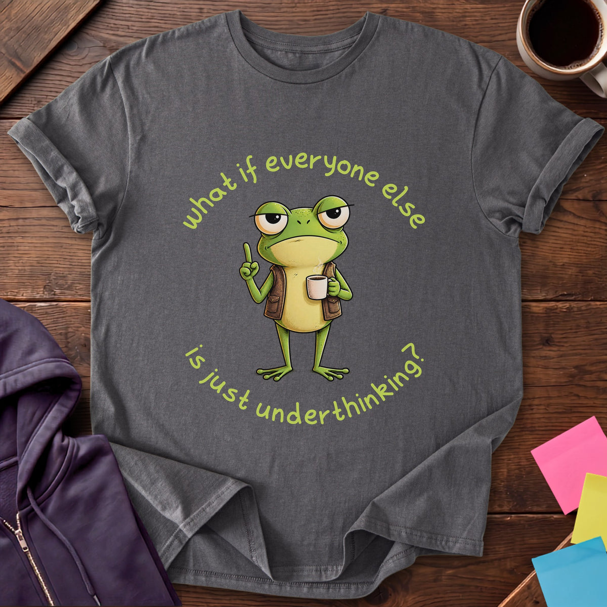 Underthinking Frog T-Shirt — Charcoal