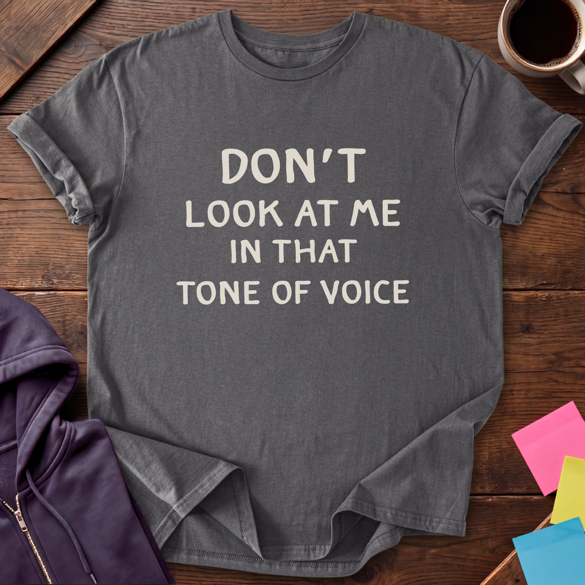 Watch Your Tone T-Shirt — Charcoal