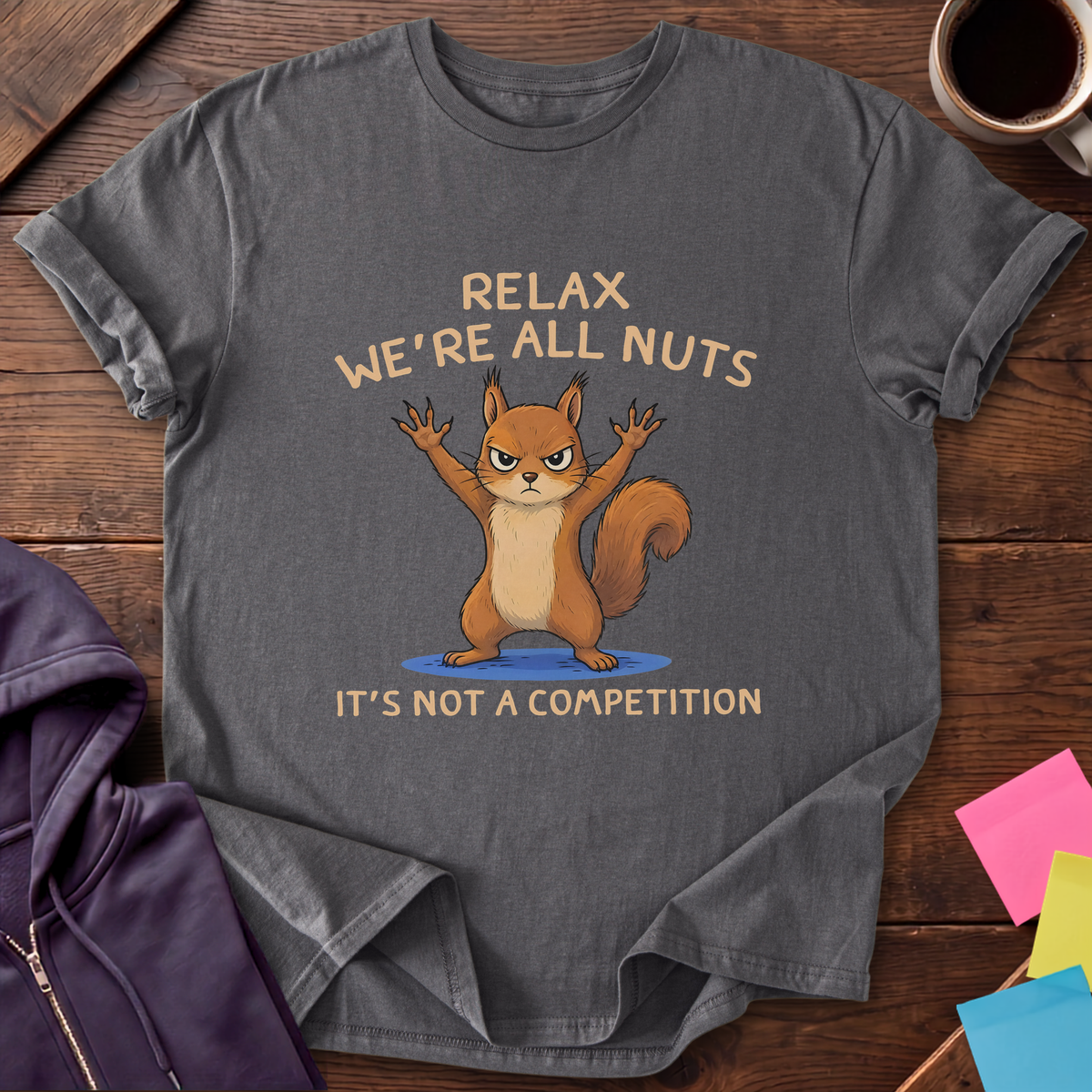 We're All Nuts T-Shirt — Charcoal