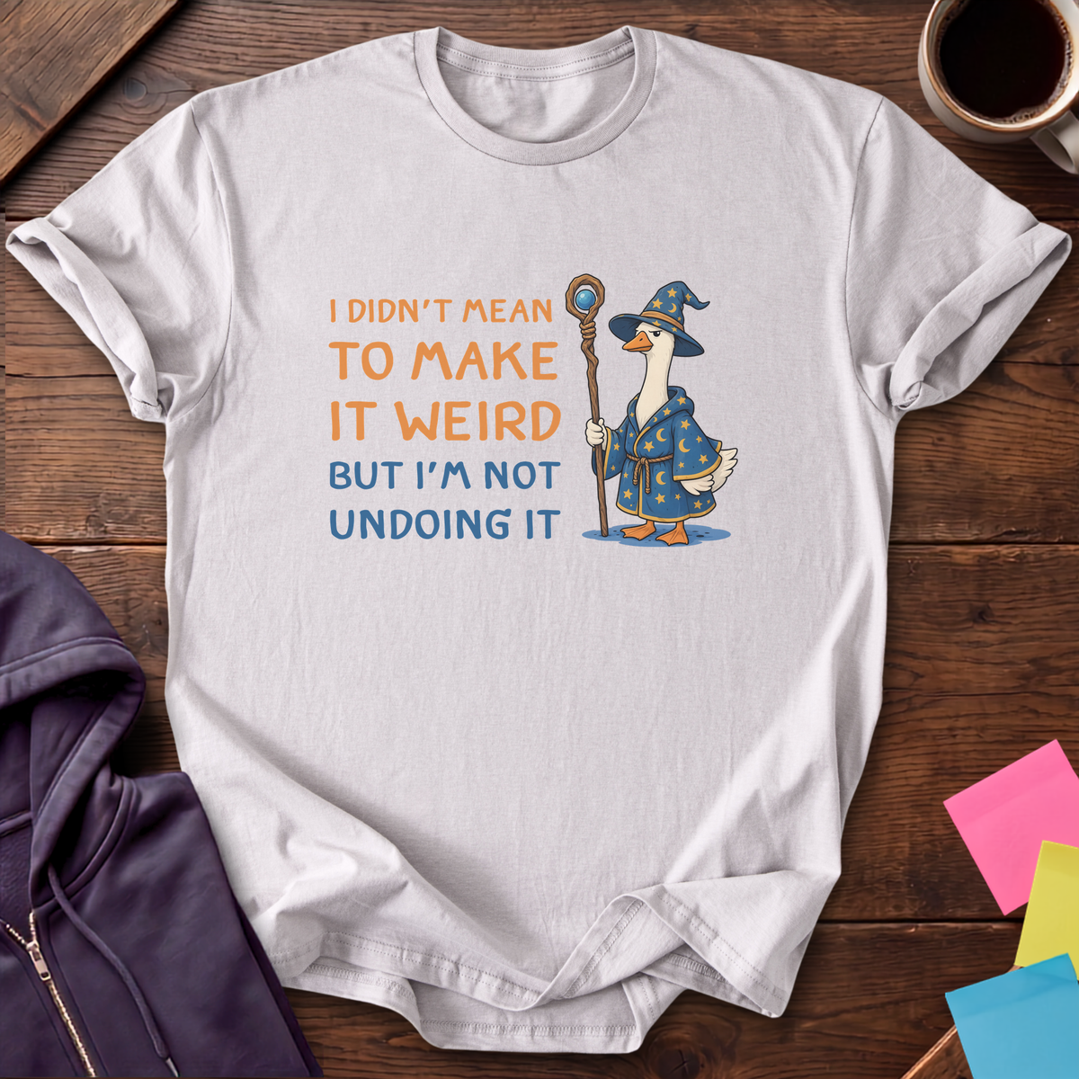 Weird Wizard Goose T-Shirt — Ice Grey