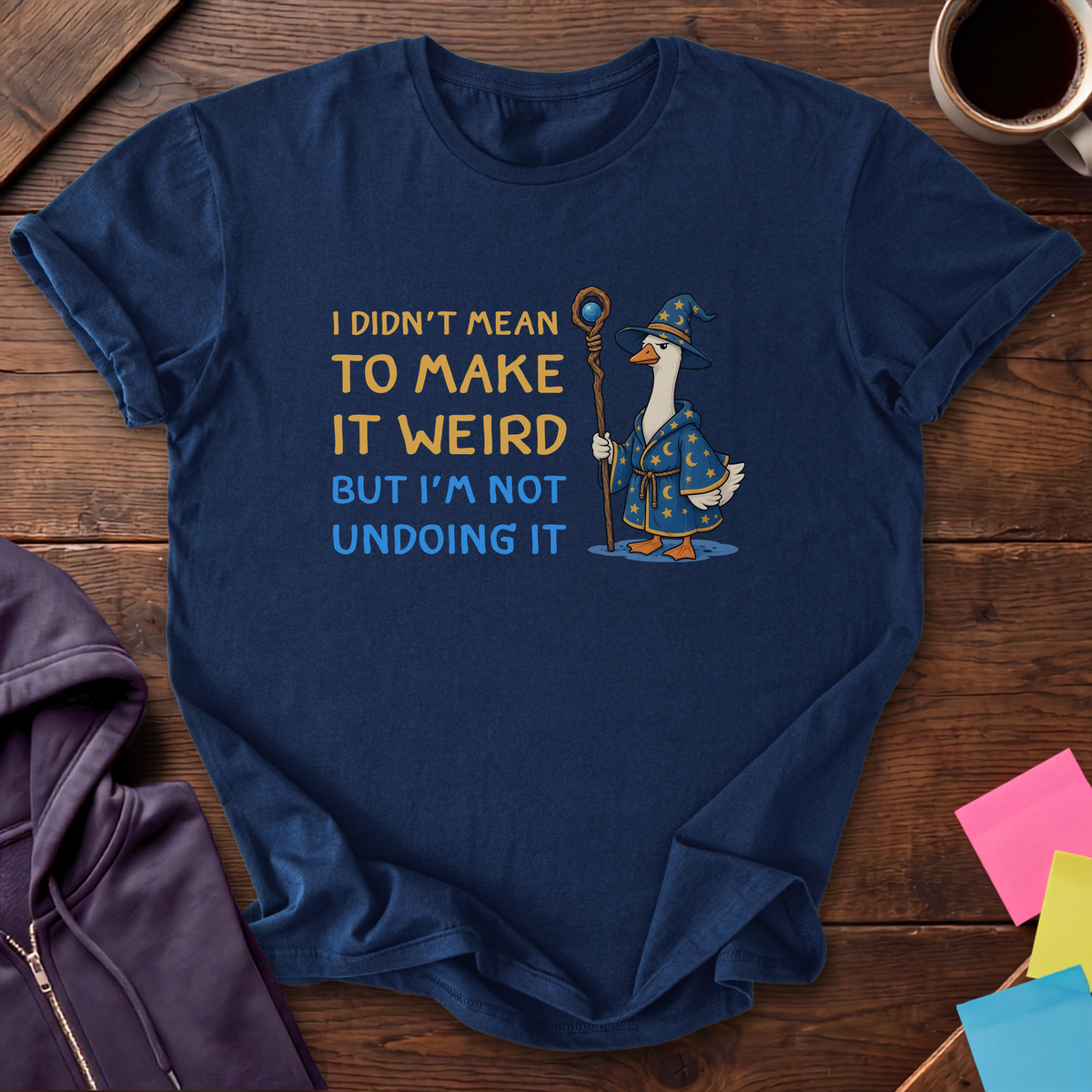 Weird Wizard Goose T-Shirt — Navy