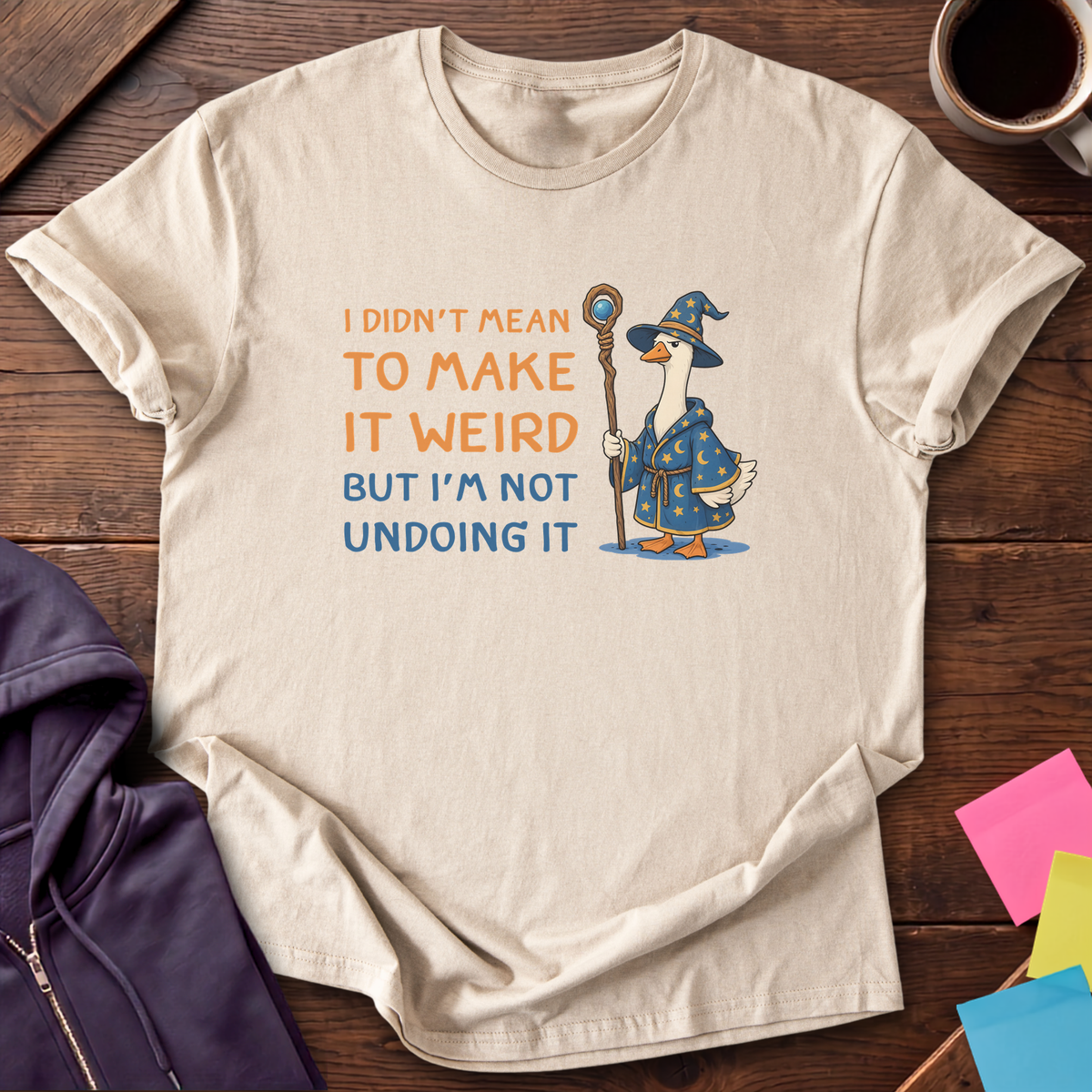 Weird Wizard Goose T-Shirt — Sand