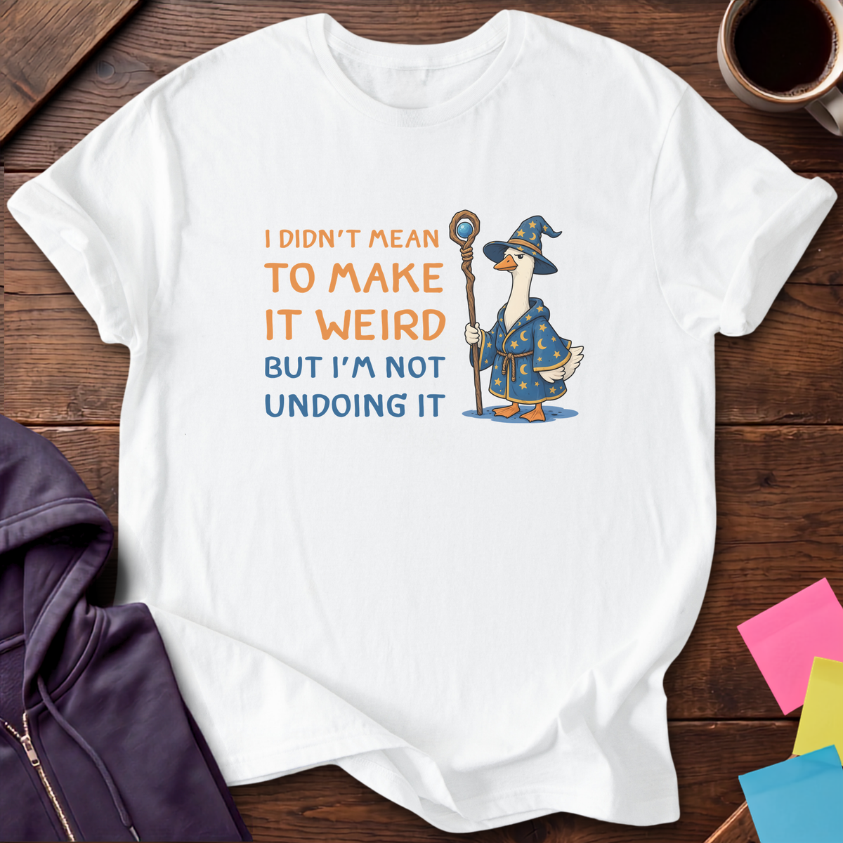 Weird Wizard Goose T-Shirt — White