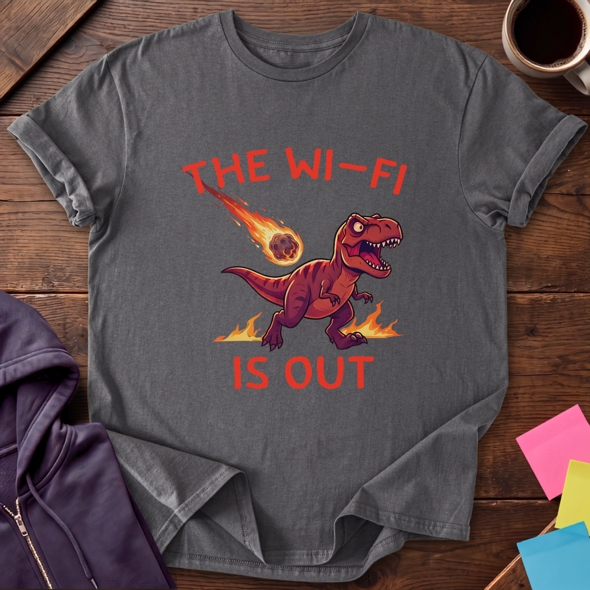 When Wifi's Out T-Shirt — Charcoal