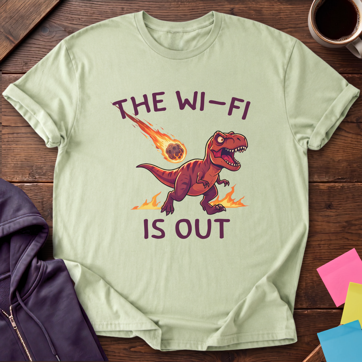 When Wifi's Out T-Shirt — Pistachio