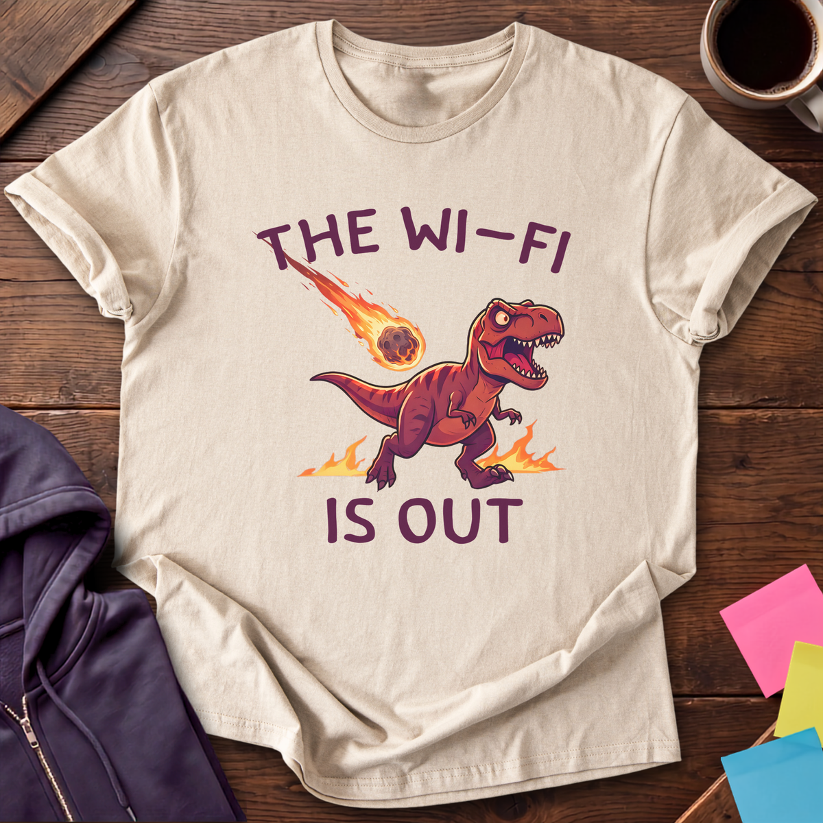 When Wifi's Out T-Shirt — Sand