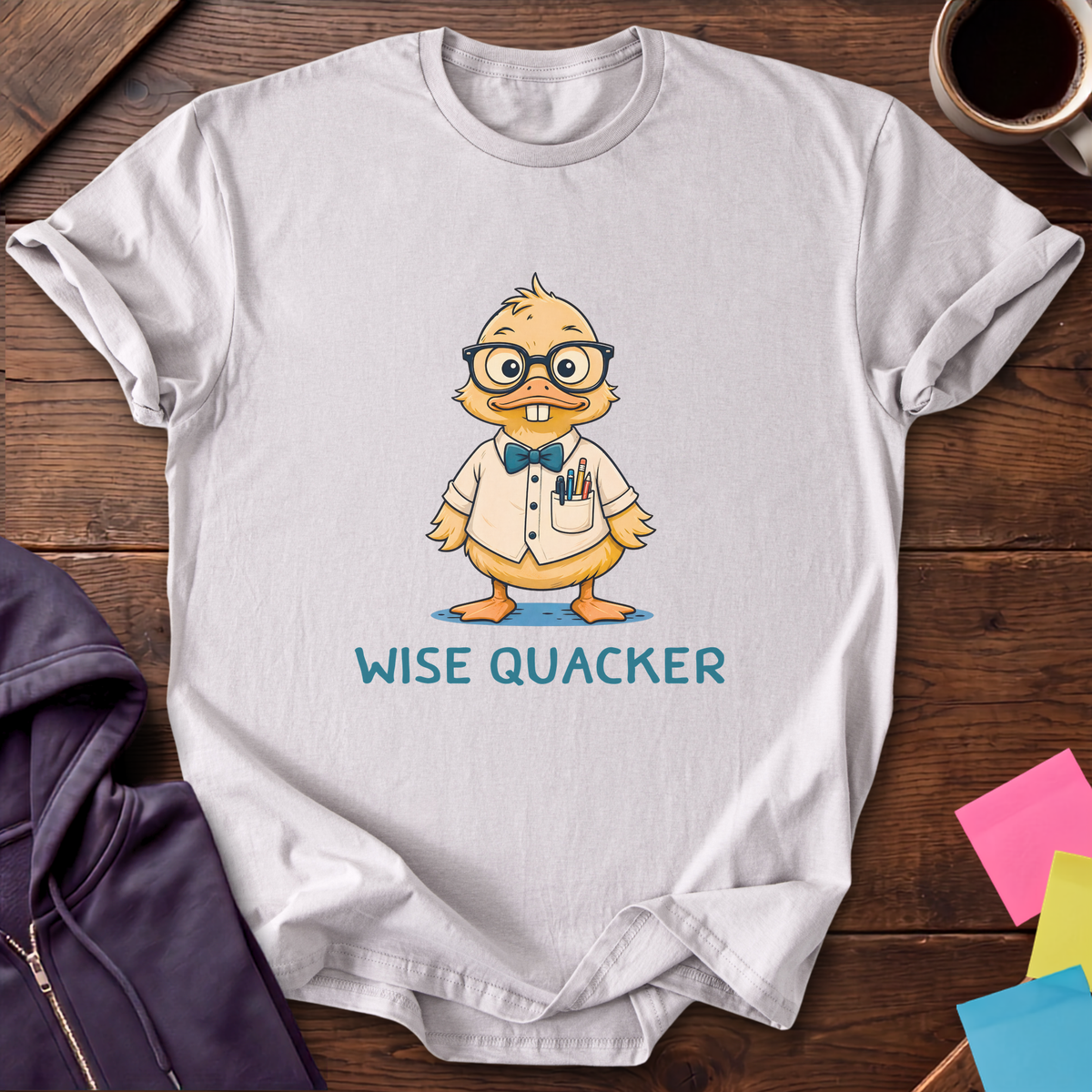 Wise Quacker T-Shirt — Ice Grey
